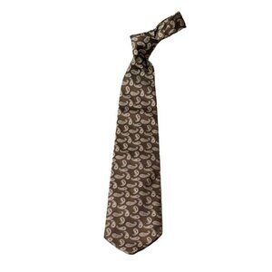 Brooks Brothers Paisley Silk Tie Brown